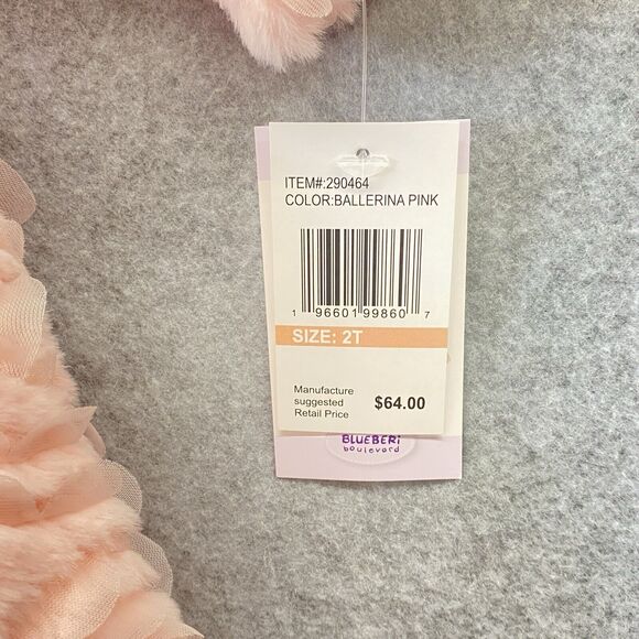 BlueBeri Boulevard Dress & Coat Set Little Girls Toddler 2T NWT Ballet Pink - Picture 7 of 8